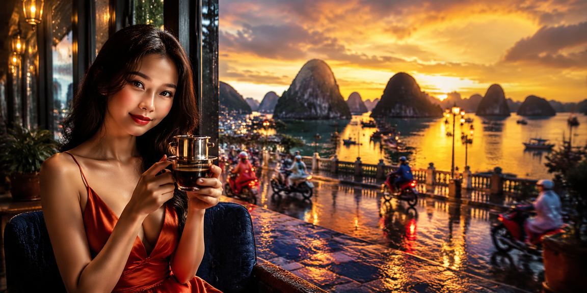 Vịnh Hạ Long và khuyến mãi hoàn tiền casino cùng ly cà phê Việt Nam